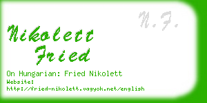 nikolett fried business card